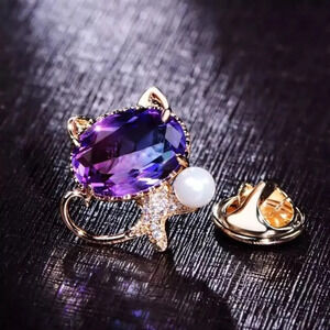 VQ Copper Cat Brooch